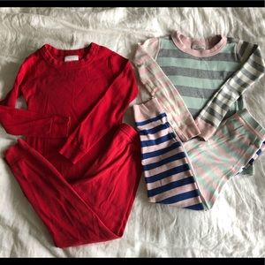 Two sets of Hanna Andersson long pajamas. Size 5